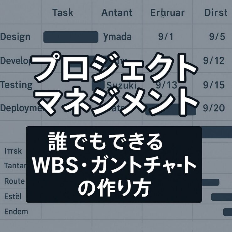 誰でもできるWBS・ガントチャートの作り方