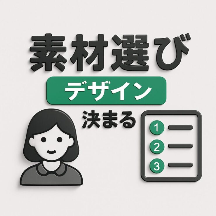 デザインは素材選びで決まる